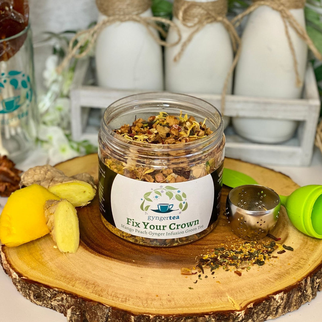 Fix Your Crown (Mango Peach Gynger Infusion Green Tea)